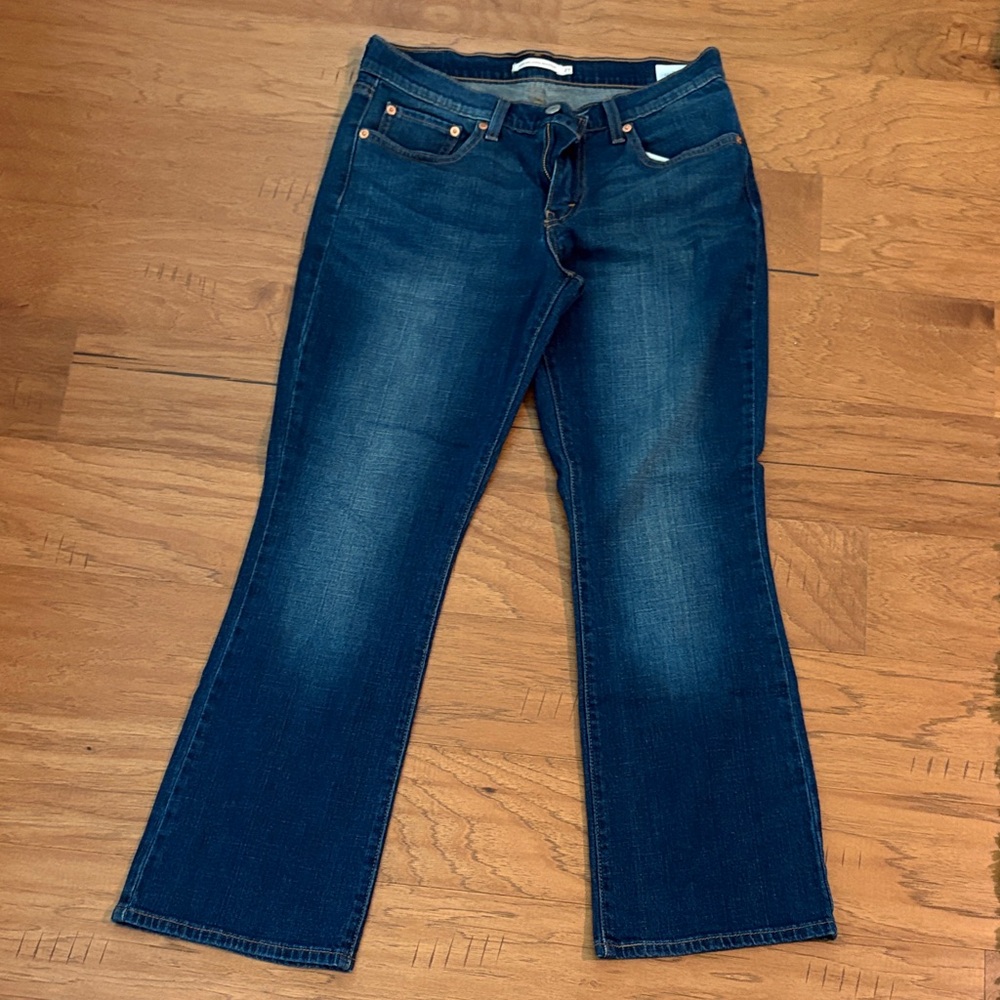 Women’s Dark Blue Bootcut Stretch Jeans